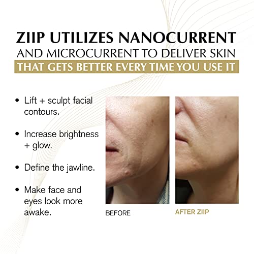 ZIIP Beauty GX Series Microcurrent Facial Device + Golden Conductive