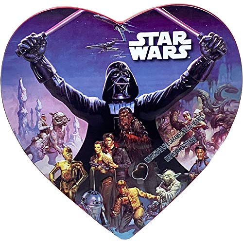 Star Wars Valentines Day Heart Box with Milk Chocolate Caramel Filled Hearts, 4.94 Ounce