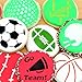 Designer Stencils Small Sports Ball Cupcake and Cookie Stencils (Basketball - Golf - Soccer - Baseball), Beige/semi-transparent