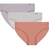 Under Armour womens 3-pack Pure Stretch No Show Bikini Underwear, All-day Comfort & Ultra-soft Fit