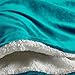 Genteele Sherpa Throw Blanket Super Soft Reversible Ultra Luxurious Plush Blanket, 50 x 60 inches, Teal/White