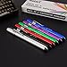 Mini Medical Penlight with Pupil Gauge for Nurses, Hatori A Pack of 3pcs Aluminum Reusable White LED Pen Flashlight (Black/Silver/Green)