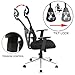 Ergonomic Office Chair Mesh Computer Desk Chair High Back Swivel Task Executive Chairs with Lumbar Support Adjustable Backrest Headrest Armrest Seat Height for Home Office Conference, Black TIKI-14
