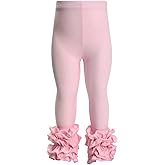 HOOLCHEAN Baby Toddler and Little Girls Cotton Ruffle Leggings