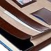Alpine Swiss Genuine Leather Writing Pad Portfolio Business Case for Left & Right Handed Use with Tablet Sleeve Oak Wood Brown