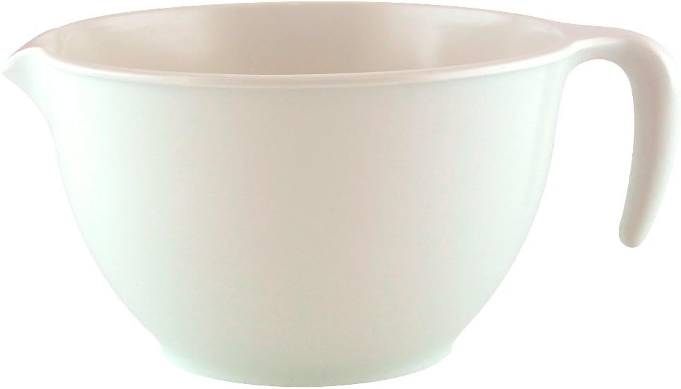 Zak Designs White 1Quart Batter Bowl with Handle Mixing