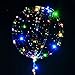 22inch( pull before inflate) 4 pack LED Light up bobo balloons, OUMAX Multi-Color LED Light Up Balloon with 3 Flash Modes, 18 Feet LED String light, ON/OFF Button, great for house decorations, wedding and Party Decoration