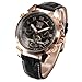 ESS Men Black Tourbillon Rose Golden Aviator Automatic Mechanical Watch WM183