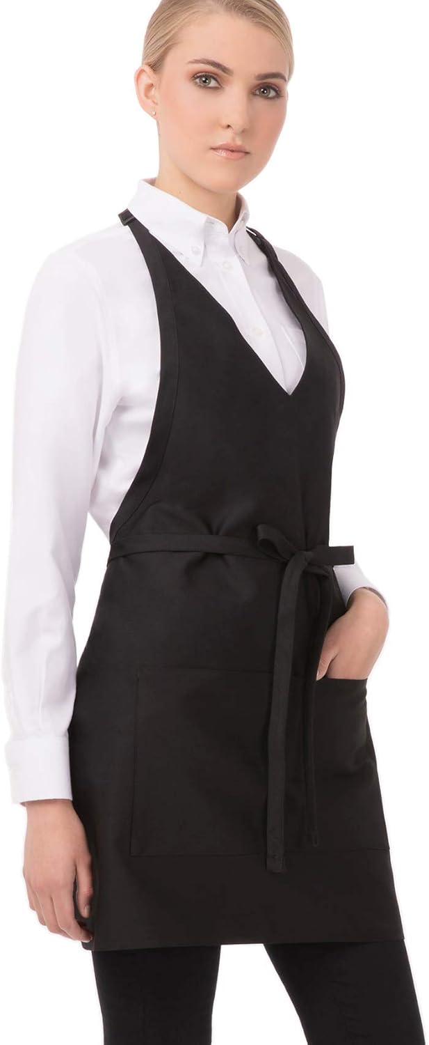 Chef Works Unisex V-Neck Tuxedo Apron: Clothing