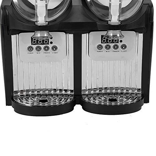 Slushy Machine, 110V 2 Tank Frozen Drink Slush Slushy Making Machine Smoothie Maker Commercial 2L x 2