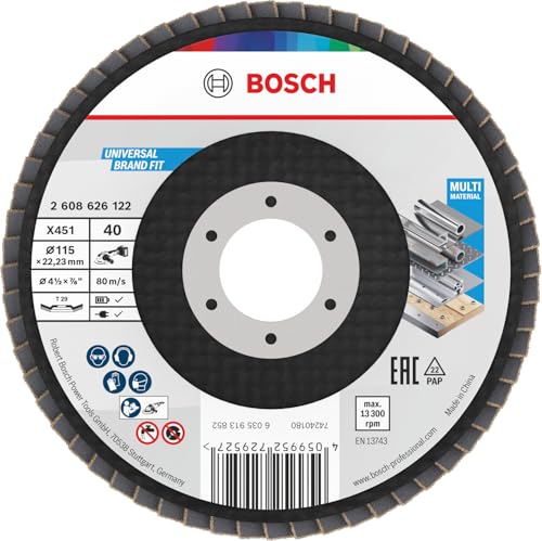 Bosch 15x X451 Flap Disc, G40, G60