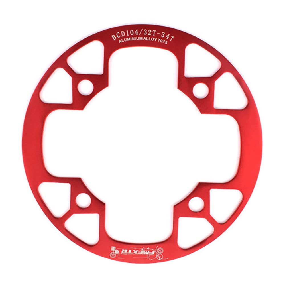ANCLLO Mountain Bike Chainring Guard, Aluminum Alloy Easy Install Tooth Guard Crankset Wheel Disk Cover For 32~34T Chainring Sprockets