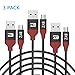 Marvotek USB Cable, 6 ft USB 2.0 to Micro USB Cable Braided, Quick Charge and High Speed Data Sync for Android Smartphone, Samsung Galaxy, HTC, Motorola, Nokia (Black+Red)