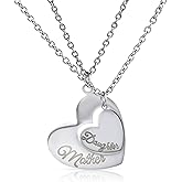 BYETOCE Arrow & Heart Pendant Necklace Silver Stainless Steel Couple Matching Necklace Openwork Heart Jewelry Couple Puzzle Pendant Necklace Gifts for Boyfriends Girlfriends