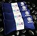 Lavender Eye Pillows - Yoga Eye Pillows Namaste Hot Cold Aromatherapy for Stress, Meditation, Spa, Relaxation Gifts - Made in USA by Happy Wraps - Set of 4 - Navy Cotton