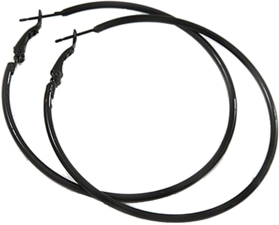 Geode Delight Black Hoop Earrings for Girls