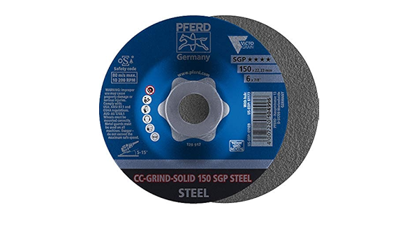 Pferd 6"" Cc-Grind-Solid - 7/8"" A.h. - Sgp Steel (61169) (10/Each):  Amazon.com: Industrial & Scientific