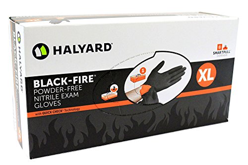 Halyard Health Black Fire Nitrile Exam Glove X-Large - 150 Per Box
