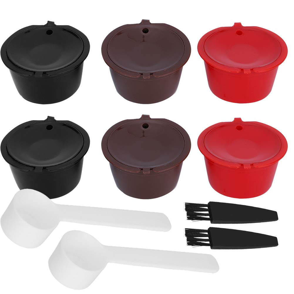 Reusable Coffee Capsule Filter Refillable Coffee Pod Filter Cup with Spoon Brush Set Coffee Makers Cafe Tools for
