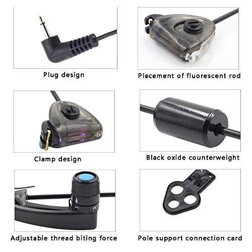 Bissanzeiger, für den Außenbereich, LED, Bissanzeiger, Swinger-Set, Tackle Bissanzeiger, Alarme Karpfenspulen, Drop Off… – Bild 8