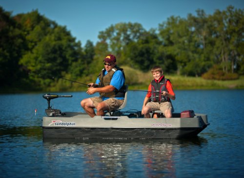 Sun Dolphin Sportsman Fishing Boat (Gray/Black, 8.6-Feet) - Thumbnail 2
