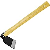 JIAOHENANZE 15 Inch Heavy Duty Curved Hoe with Oak Handle Gardening Tool