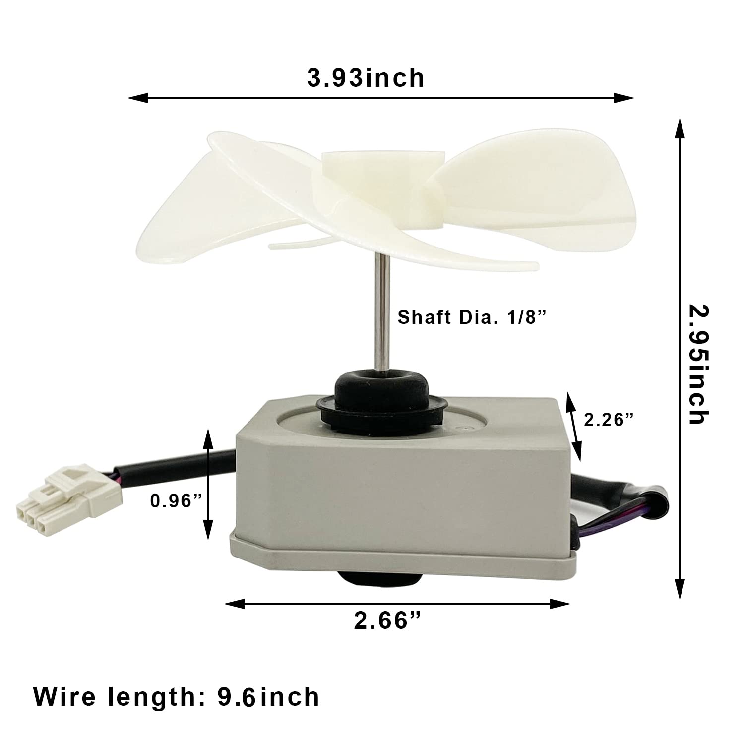 DC12V Refrigerator Evaporator Fan Motor Assembly KBL-48ZWT05-1202A for Frigidaire, Magic Chef Fridge, Omar Refrigerator 2W 2200RPM CCW Replace 5304518492 3059900004