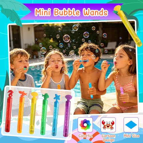 Pool Party Favors 12 Pack, Summer Beach Party Favors with Inflatable Balls Tattoo Stickers Slap Bracelets for Birthday Party Goodie Bag Stuffers