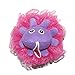 4Pcs/Set Stuffed Animal Bath Shower Spa Mesh Pouf Sponge Loofah Around 5-inch 65 Gram Each