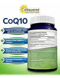 Pure CoQ10 (400 mg de fuerza máxima, 200 cápsulas) – Coenzima de alta absorción Q10...