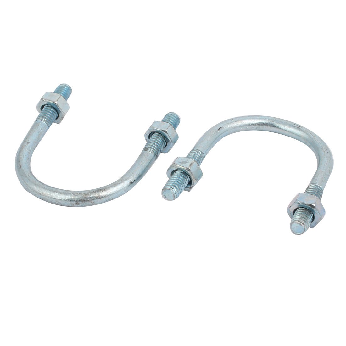 uxcell20pcs M6 Zinc Plated Round Bend U Bolt w Hex Nuts for 20mm Pipe