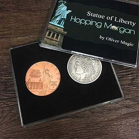 Amazon ホッピングモルガン 自由の女神アンティークコイン ２色のコインが手の中からポケットへあちこち瞬間移動する人気マジック マジック 手品 おもちゃ