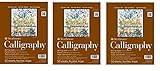 Strathmore 400 Series Tape Bound Calligraphy Pad 8 1/2 x 11 Inches Sheets, Pad of 50 (ST405-11), 3 Pads