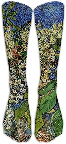 JRGXGD Blossoming Chestnut Branches Vincent Van Gogh Women Girls Customize Novel 40cm Long Socks