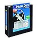 Avery Heavy-Duty 4 Inch Binders 3 Ring, View Binder, 4 Inch EZD Ring, Black, Sturdy (79604)