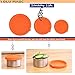 Yoku Made Small Stainless Steel Snack Boxes with Leakproof Silicone Lid for kids and babies, Small Stainless Steel Food Container, 3pcs, Orange