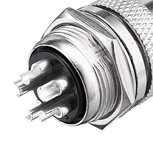 ILS - 3 Pieces GX20 5 Pin 20mm Male & Female Wire Panel Circular Connector Aviation Socket Plug - Thumbnail 4
