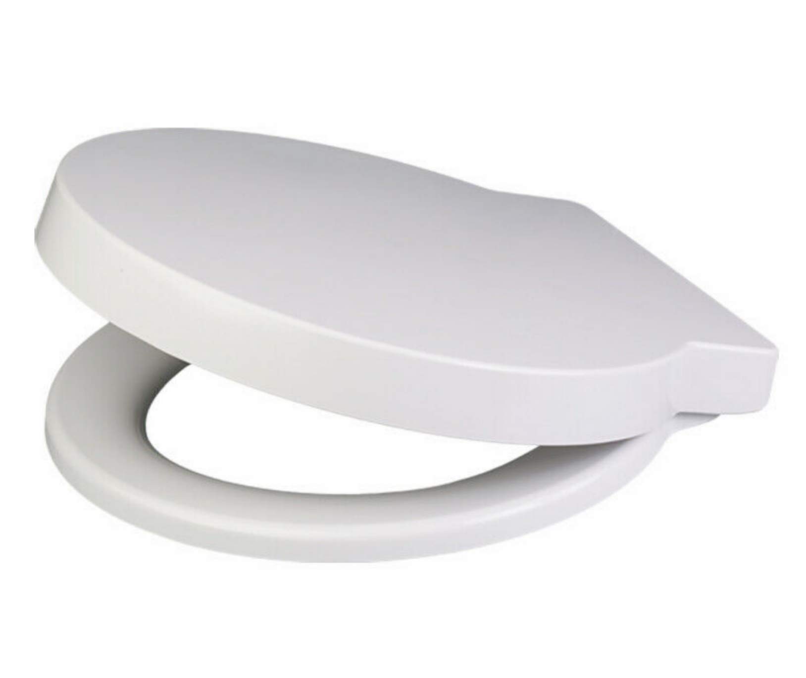 Euroshowers 87360 Round Soft Close Toilet Seat, White, 400 mm x 420 mm