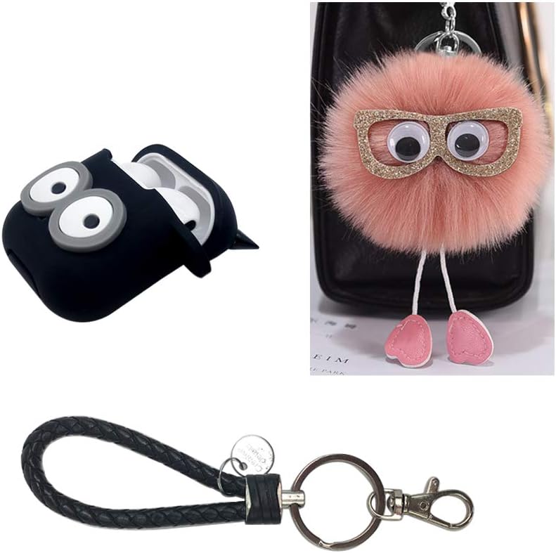 Artibox Airpods 1&2 Case, Eyes 3D Cute Cartoon Airpods Cover, Shockproof Protective Earphone Cover Skin Compatible with Apple Airpods 1&2 (Eyes Black)