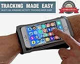 Cell Phone Armband for Running - Waterproof Resistant for iPhone SE, 5S, iPod Touch - Zippered Pocket Key Holder & Touch Screen Access - Earphone Hole - Stretches to Fit Forearm