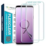 Tech Armor [Wet Applied] Thermoplastic Film (TPU) Screen Protector Designed for Samsung Galaxy S9 Plus, Complete Curved Edge Display Coverage, Bubble Free, HD Clear [2-pack]