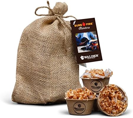 Walden Sure-Fire Starters Burlap Gift Bag, 6 Starters