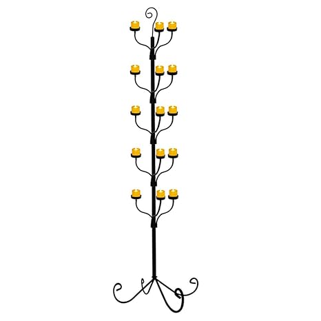 Smtyle Tall Votive Candle Holders Diy 15 Floor Candelabra For Tealight Set Wedding Decor Large 70 Inch With Black Iron