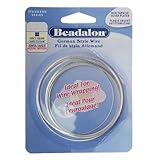 Silver Plated Fancy Square German Style Craft Wire 20 Gauge/.032 In. (2 Meters)