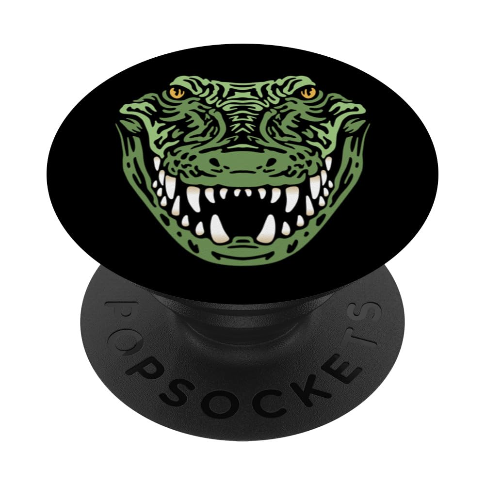 Crocodile Alligator Face Crocodiles Gator PopSockets Adhesive PopGrip