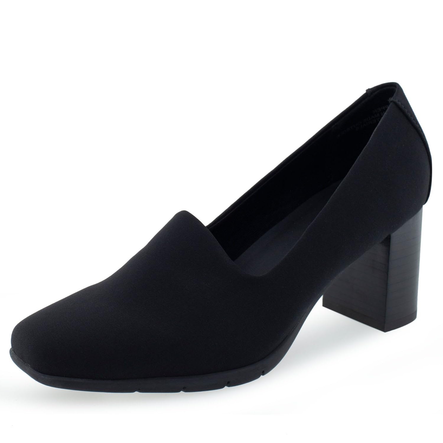 Photo 1 of Aerosoles Women's Midnight Pump, Black Stretch, 8W
