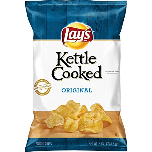 Lay s kettle cooked potato chips, original, 8 ounce