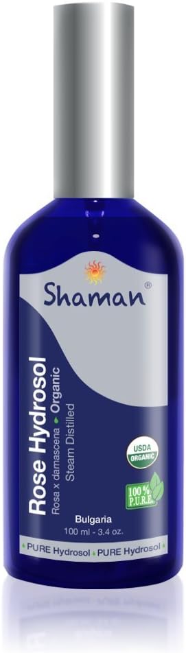 Shaman Oils - Rose Hydrosol & Aromatherapy - 100% Pure & Natural - 100mL/3.38 oz - For Hair, Skin, Face