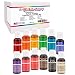 Made in the U.S.A. -12 Color Cake Food Coloring Liqua-Gel Decorating Baking Set - U.S. Cake Supply .75 fl. Oz. (20ml) Bottles Primary Popular Colors - Vegan & Kosher