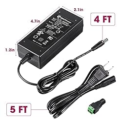EMITEVER DC 24V 60WLED Power Supply 2 Packs, LED